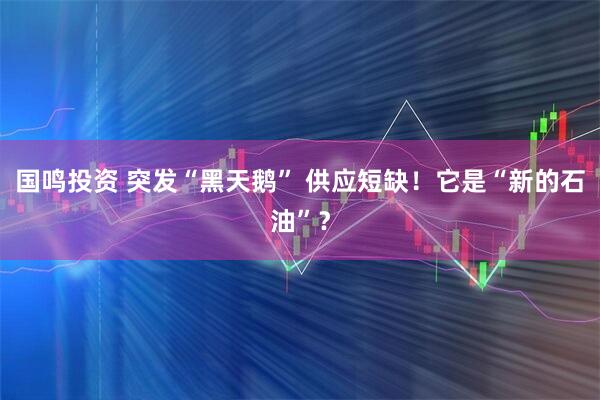 国鸣投资 突发“黑天鹅” 供应短缺！它是“新的石油”？